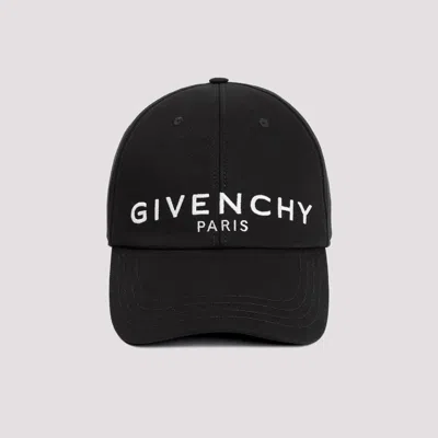 Shop Givenchy Black Cotton Curved Cap Logo