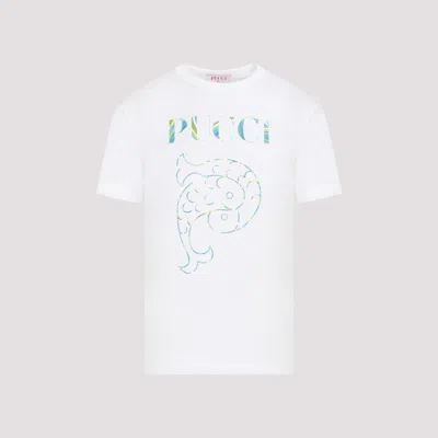 Shop Pucci Black Cotton Logo T-shirt