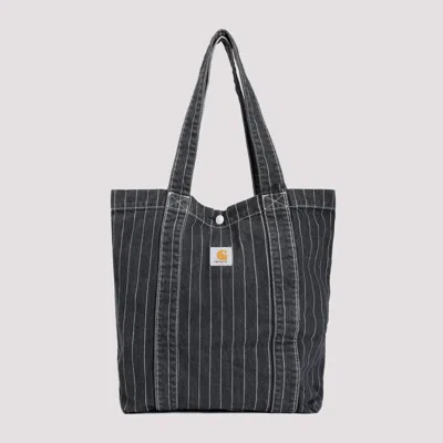 Shop Carhartt Black Cotton Orlean Tote Bag