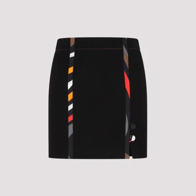Shop Pucci Black Cotton Skirt