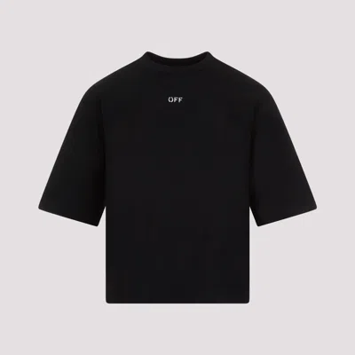 Shop Off-white Black Embr Arrow Basic Cotton T-shirt