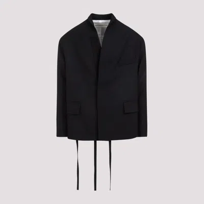 Shop Mordecai Black Kimono Wool Suit Jacket