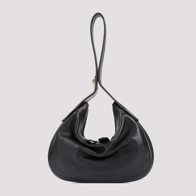 Shop Valentino Black Leather Go-hobo Small Leather Bag