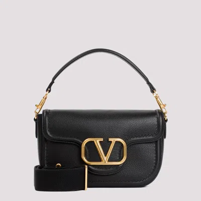 Shop Valentino Black Leather Locò Shoulder Bag