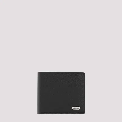 Shop Brioni Black Leather Wallet