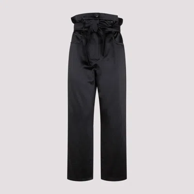 Shop Max Mara Black Legno Cotton Pants