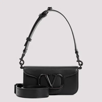 Shop Valentino Black Loco Mini Leather Shoulder Bag