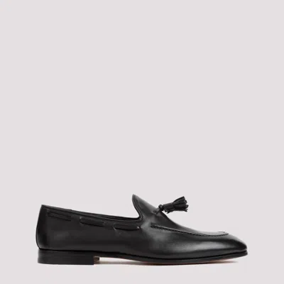Shop Church's Black Maidstone Calf Leather Loafers