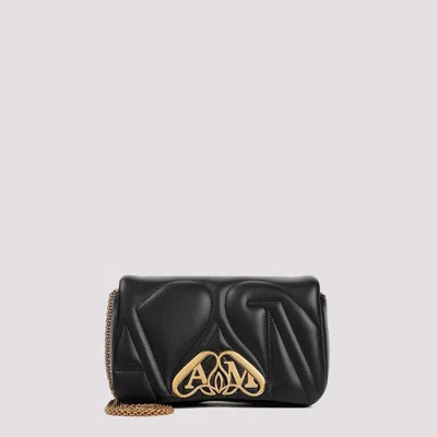Shop Alexander Mcqueen Black Nappa Leather The Mini Seal Handbag