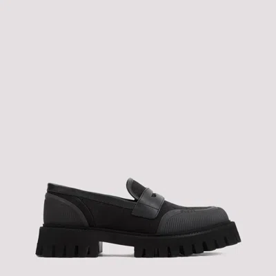 Shop Gucci Black Novo Cotton Loafers