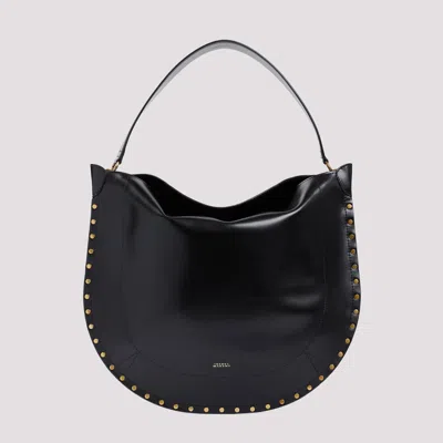 Shop Isabel Marant Black Oskan Hobo Soft Leather Shoulder Bag