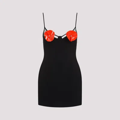 David Koma Dress In Black Acrylic In Black