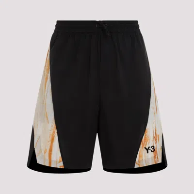 Shop Y-3 Black Rust Dye Shorts