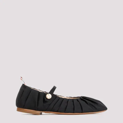 Shop Thom Browne Black Silk Ballerina