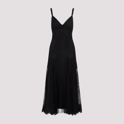 Shop Dolce & Gabbana Black Sicily Cotton Long Dress
