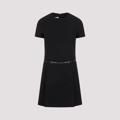 Shop Gucci Black Silk Dress
