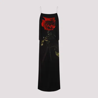 Shop Alexander Mcqueen Black Silk Evening Dress