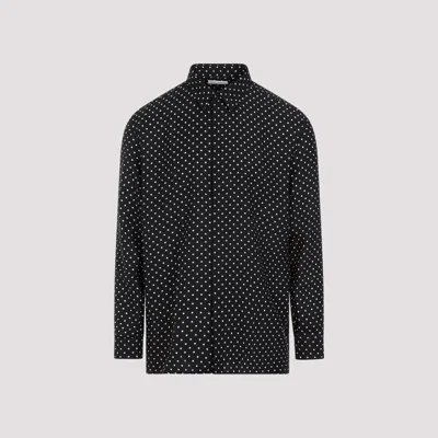 Shop Saint Laurent Black Silk Shirt