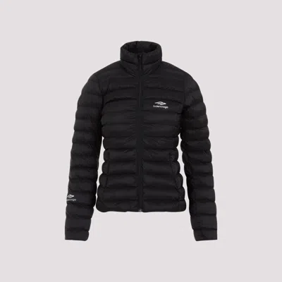 Shop Balenciaga Black Ski Fitted Polyamide Puffer Jacket