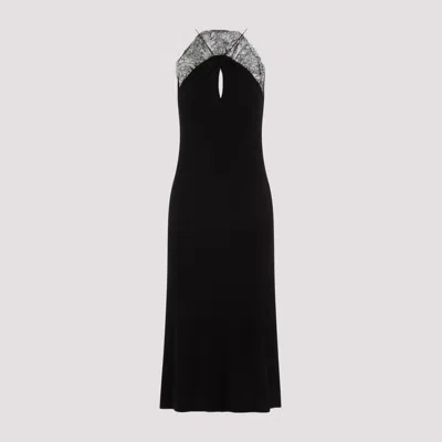 Shop Givenchy Black Sleeveless Lace Dress