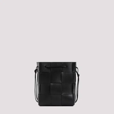 Shop Bottega Veneta Black Small Cassette Bucket Bag