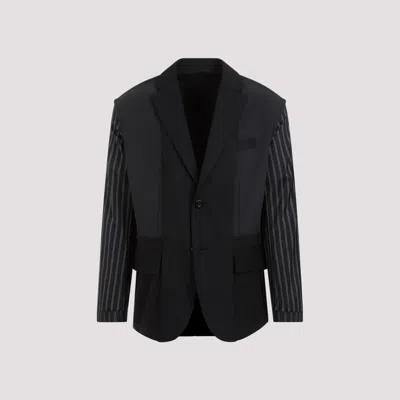 Shop Sacai Black Suiting Jacket