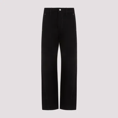 Shop Lemaire Black Twisted Black Cotton Pants
