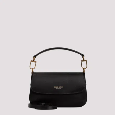 Shop Giorgio Armani Black Viscose Handbag