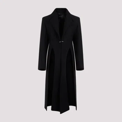 Shop Mugler Black Wool Coat