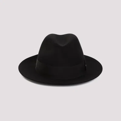 Shop Saint Laurent Black Wool Hat
