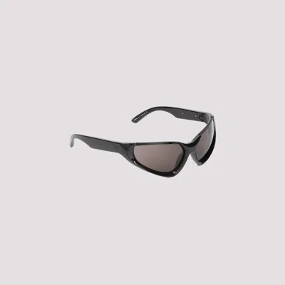 Shop Balenciaga Black Xpander Rectangle Sunglasses
