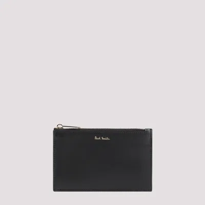 Shop Paul Smith Black Zip Calf Leather Wallet