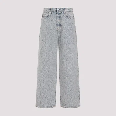 Shop Acne Studios Blue Beige 1981m Cotton Jeans