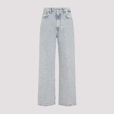Shop Acne Studios Blue Cotton 5 Pockets Denim Jeans