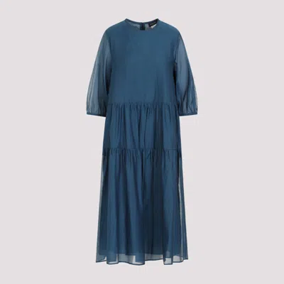Shop Max Mara's Blue Etienne Cotton Midi Dress