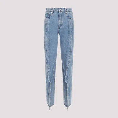 Shop Y/project Blue Heavy Organic Cotton Slim Banana Jeans