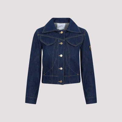 Shop Patou Blue Iconic Denim Shaped Jacket