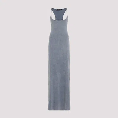 Shop Y/project Blue Invisible Strap Cotton Midi Dress