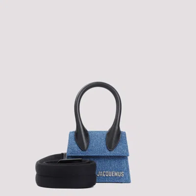 Shop Jacquemus Blue Le Chiquito Homme Cotton Handbag