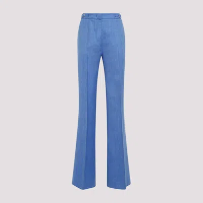 Shop Gabriela Hearst Blue Vesta Virgin Wool Pants