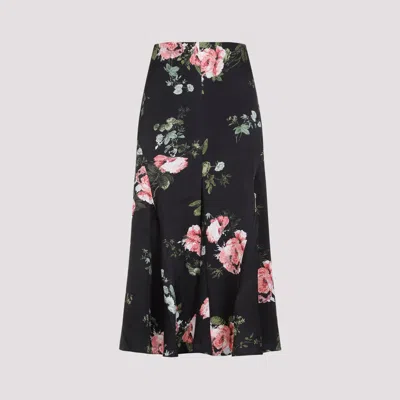 Shop Erdem Blush Ankle Length A-line Skirt In Black