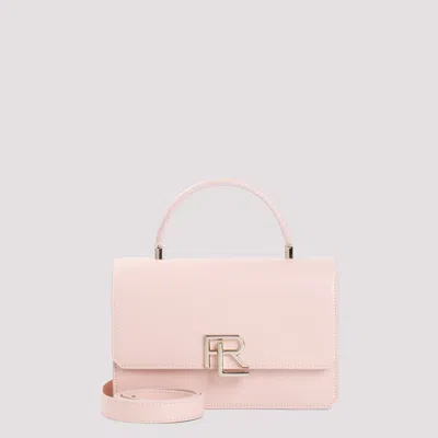 Shop Ralph Lauren Blush Crossbody Leather Small Handbag In Pink & Purple