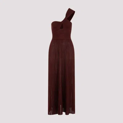Shop Gabriela Hearst Bordeaux Altura Silk Long Dress In Red