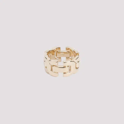 Shop Chloé Bright Gold Marcie Brass Ring In Metallic