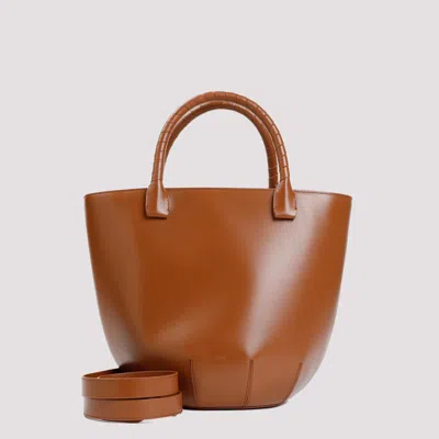 Shop Chloé Brown Calf Leather Basket Bag