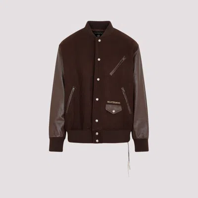 Shop Mastermind Brown Cashmere Blouson Jacket