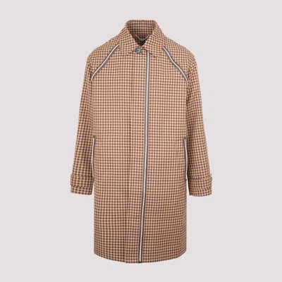 Shop Berluti Brown Carcoat With Leather Details