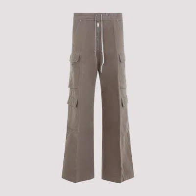 Shop Rick Owens Drkshdw Brown Double Cargo Jumbo Belas Cotton Pants In Grey