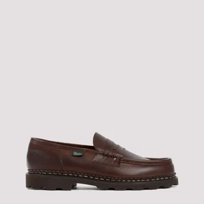 Shop Paraboot Brown Leather Reims Loafers