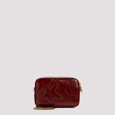 Shop Golden Goose Burgundy Leather Mini Star Bag In Pink & Purple